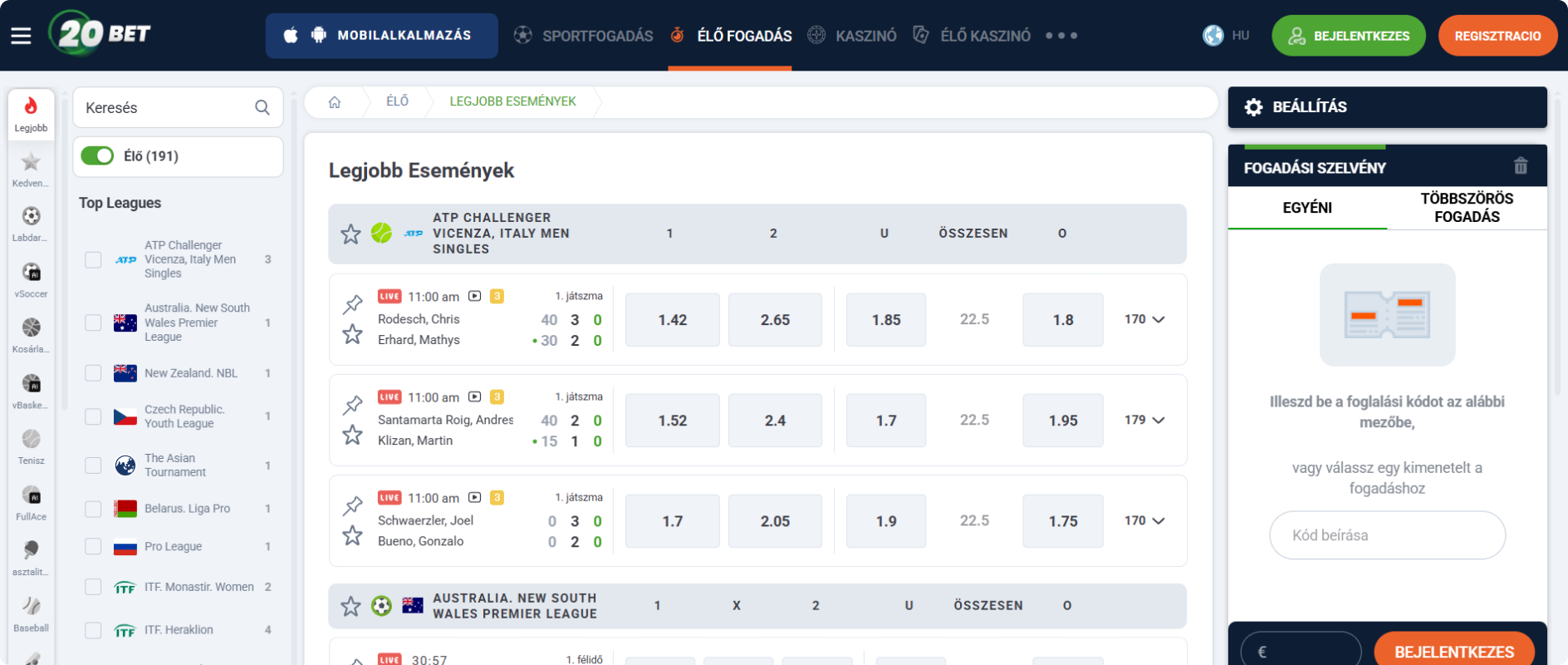 20Bet weboldal